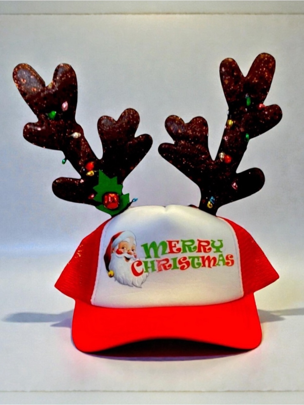 Christmas Light Up Antler Reindeer Holiday Party Hat
